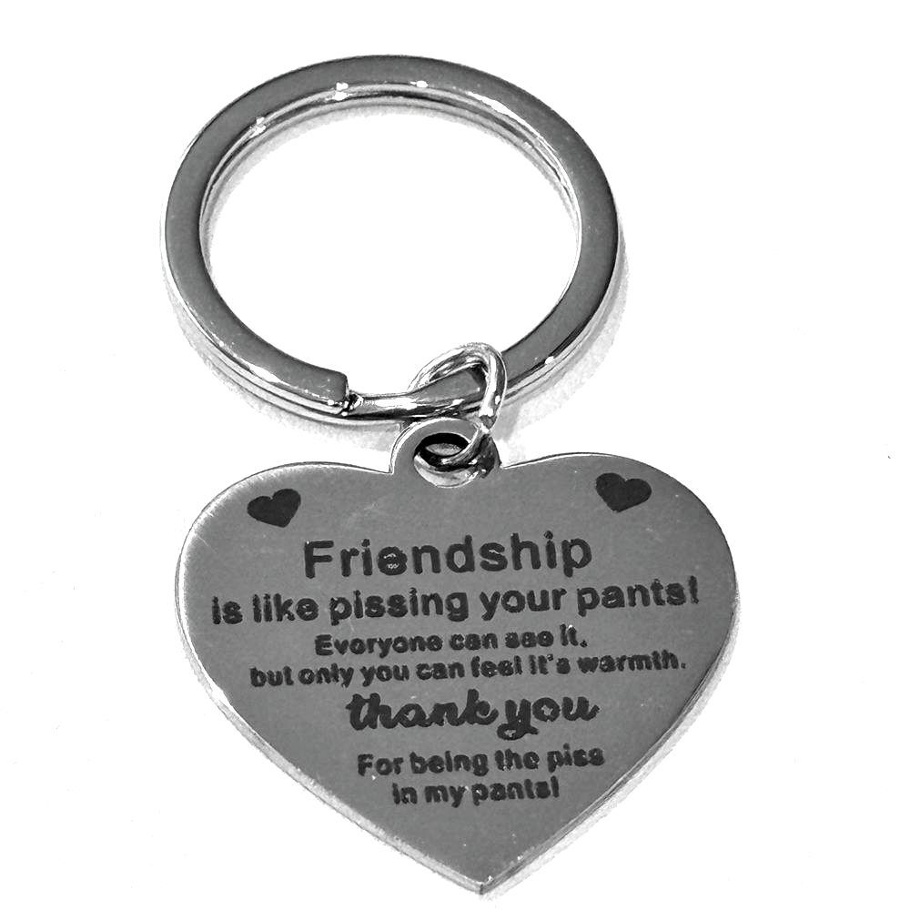 BAG CHARM Heart-Shaped Friendship Keychain NIP